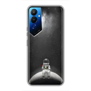 Силіконовый Чохол з принтом "Космонавти" на Tecno POVA 4 (LG7n) (Космонавт романтик)