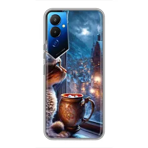 Чехлы на Новый Год Tecno POVA 4 (LG7n) (Кот новогодний)