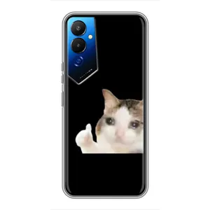 Бампер с принтом Мемы для Tecno POVA 4 (LG7n) (Кот в слезах)