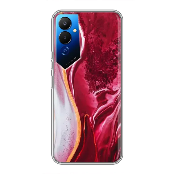 Чехол с рисунком «Красный мрамор» для TECNO POVA 4 (LG7n) Чехол с рисунком «Красный мрамор» для TECNO POVA 4 (LG7n)