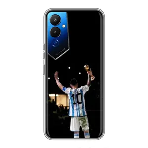 Чехлы Лео Месси Аргентина для Tecno POVA 4 (LG7n) (Лео Чемпион)