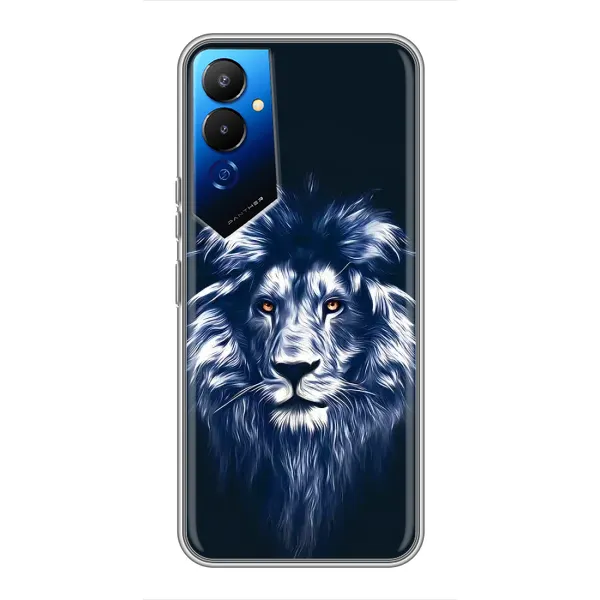 Чехол с рисунком «Лев - синий» для TECNO POVA 4 (LG7n) Чехол с рисунком «Лев - синий» для TECNO POVA 4 (LG7n)