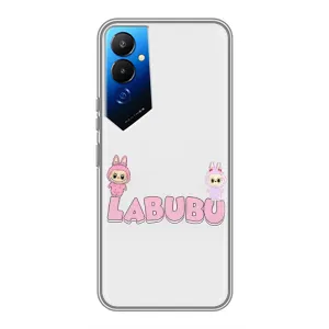 Чехол с принтом Лабубу для Tecno POVA 4 (LG7n) (Логотип Лабубу)