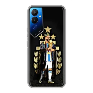 Чехлы Лео Месси Аргентина для Tecno POVA 4 (LG7n) (Месси король)