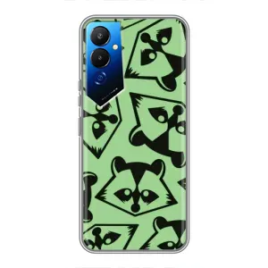 Силиконовый Чехол с Енотами на Tecno POVA 4 (LG7n) (Мордочки Енота)