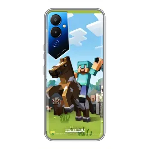 Чохли для Tecno POVA 4 (LG7n) (Персонажі МайнКрафт) (На коні)