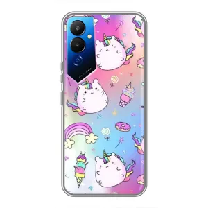 Чехол Unicorn на Tecno POVA 4 (LG7n) (Радуга и Единорог)