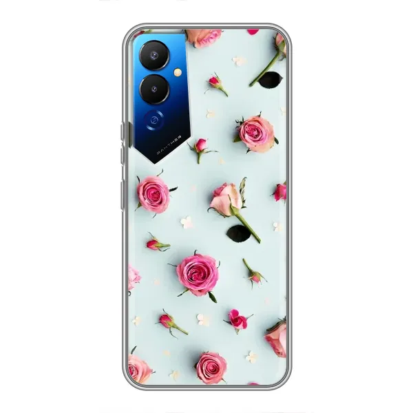 Чехол с рисунком «Разные цветы» для TECNO POVA 4 (LG7n)