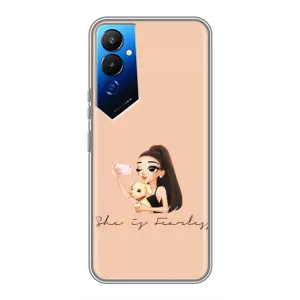 Силіконовый Чохол на Tecno POVA 4 (LG7n) з картинкой Модных девушек (З собакою)