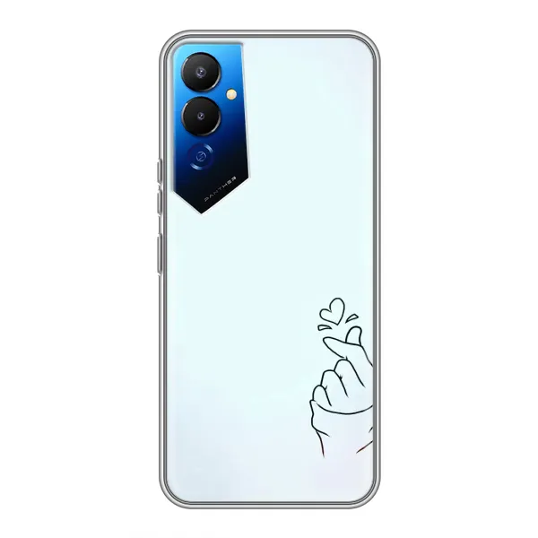 Чехол с рисунком «Сердце на голубом» для TECNO POVA 4 (LG7n)