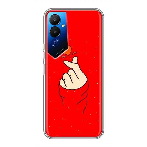 Чехол с рисунком «Сердце на красном» для TECNO POVA 4 (LG7n)