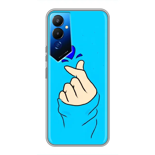 Чехол с рисунком «Сердце на синем» для TECNO POVA 4 (LG7n)