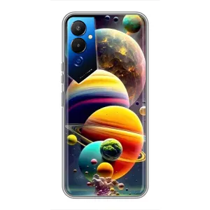 Чохол (ТПУ) з планетами на Tecno POVA 4 (LG7n) (Сонячна система)