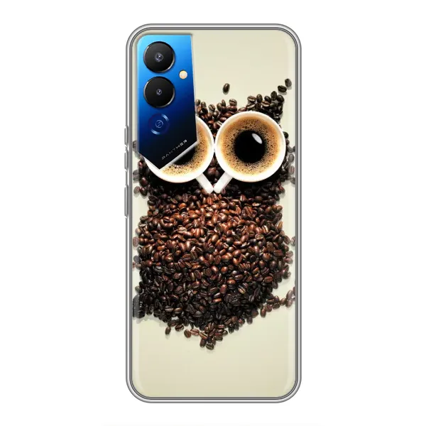 Чехол с рисунком «Сова с зерен кофе» для TECNO POVA 4 (LG7n) Чехол с рисунком «Сова с зерен кофе» для TECNO POVA 4 (LG7n)