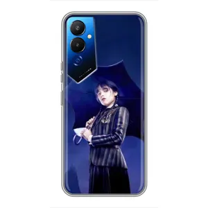 Чохол з картинкою Венсдей на Tecno POVA 4 (LG7n) (Венсдей з парасолькою)