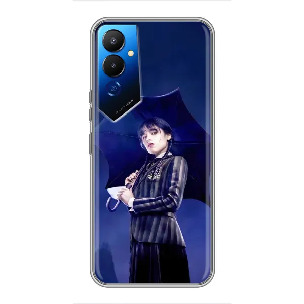 Чехол с рисунком «Уэнсдей с зонтом» для TECNO POVA 4 (LG7n) Чехол с рисунком «Уэнсдей с зонтом» для TECNO POVA 4 (LG7n)