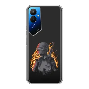 Чохол з картинкою "Герой Pubg" на Tecno POVA 4 (LG7n) (В полум'ї)