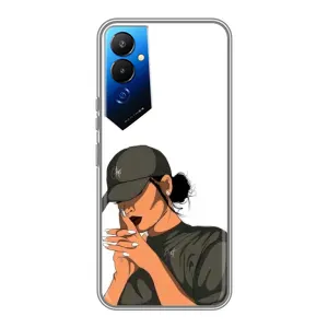 Силіконовый Чохол на Tecno POVA 4 (LG7n) з картинкой Модных девушек (У зеленому)