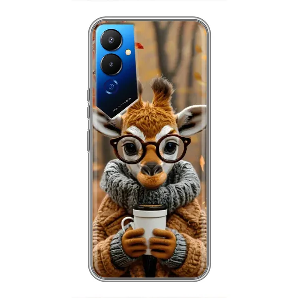 Чехол с рисунком «Жираф с кофе» для TECNO POVA 4 (LG7n) Чехол с рисунком «Жираф с кофе» для TECNO POVA 4 (LG7n)