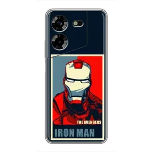 Чехол Супергерой Железный человек на Tecno POVA 5 (LG7n) (Art Iron man)