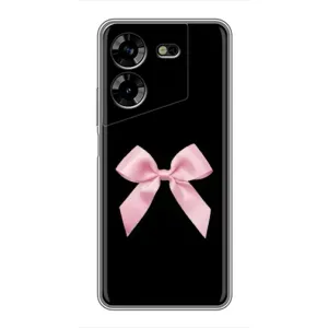 Чехол банты для Tecno POVA 5 (LG7n) (Бант на черном)