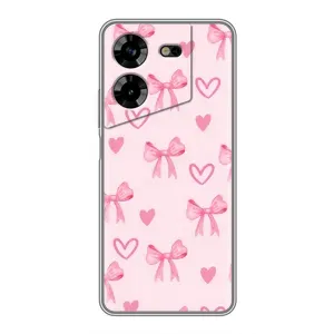 Чехол банты для Tecno POVA 5 (LG7n) (Бантики и сердечки)