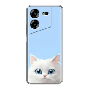 Чехол на тематику: Коты для TECNO POVA 5 (LG7n) (Белый кот)