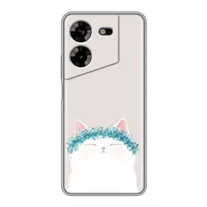 Чехол на тематику: Коты для TECNO POVA 5 (LG7n) (Белый котик)