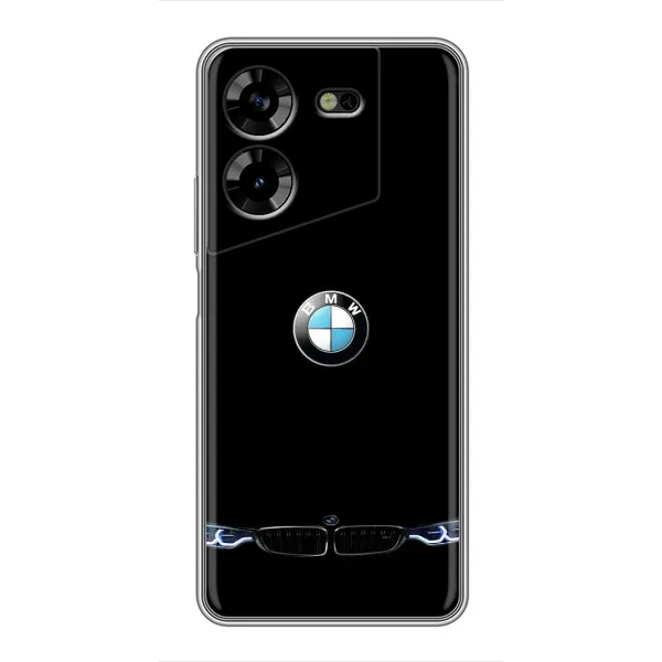 Чехол с рисунком «Черный BMW» для TECNO POVA 5 (LG7n)