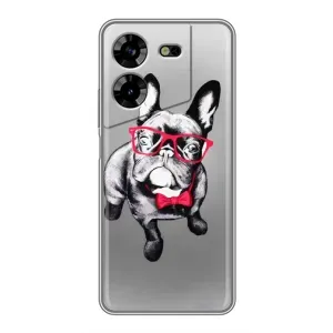Чехол (ТПУ) Милые собачки для Tecno POVA 5 (LG7n) (Бульдог в очках)