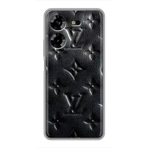 Текстурний Чохол Louis Vuitton для Техно Пова 5 (Чорний ЛВ)