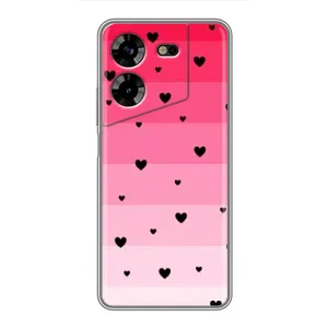 Чохли з тематикою "Маленькі Сердчеки" на Tecno POVA 5 (LG7n) (Чорні сердечка)