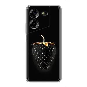 Чехол с изображением вкусной еды для Tecno POVA 5 (LG7n) (Чёрная клубника)