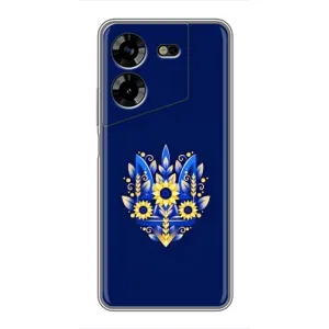 Чехол Укр Символика для Tecno POVA 5 (LG7n) (Цветущий Герб)