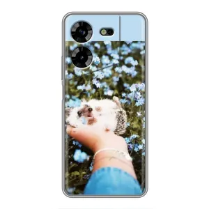 Чехлы с изображением разных животных для Tecno POVA 5 (LG7n) (Ежик на руках)