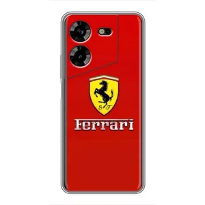 Силіконовий бампер з картинкою машини на Tecno POVA 5 (LG7n) (Ferrari Logo)