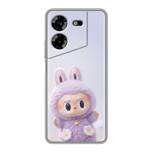 Чохол з принтом Лабубу для Tecno POVA 5 (LG7n) (Фіолетовий Лабубу)