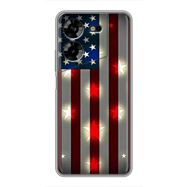 Чехол с рисунком «Флаг США 2» для TECNO POVA 5 (LG7n) Чехол с рисунком «Флаг США 2» для TECNO POVA 5 (LG7n)