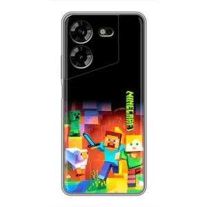 Чохли для Tecno POVA 5 (LG7n) (Персонажі МайнКрафт) (Герой Майнкрафт)
