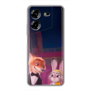 Силіконовий чохол з принтом Зоотрополіс для Tecno POVA 5 (LG7n) (Головні герої)