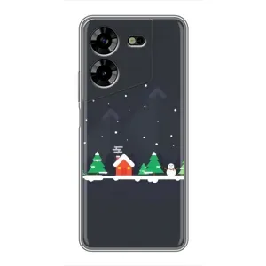 Силіконовий бампер на різдво для Tecno POVA 5 (LG7n) (Місто зимове)