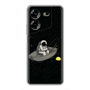 Силиконовый Чехол с принтом "Космонавты" на Tecno POVA 5 (LG7n) (Космонавт на рыбалке)