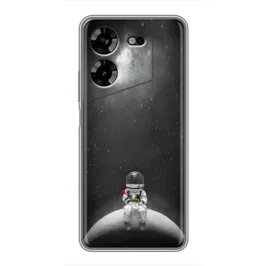 Силиконовый Чехол с принтом "Космонавты" на Tecno POVA 5 (LG7n) (Космонавт романтик)