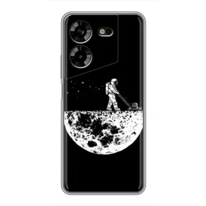 Силиконовый Чехол с принтом "Космонавты" на Tecno POVA 5 (LG7n) (Космонавт)
