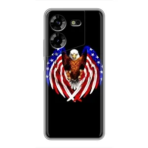 Чохол Прапор USA для Tecno POVA 5 (LG7n) (Крила США)