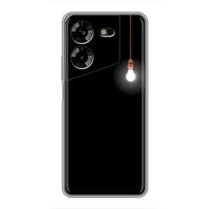 Чехол с картинками на черном фоне для Tecno POVA 5 (LG7n) (Лампочка)