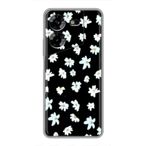 Чехол с ромашками на Tecno POVA 5 (LG7n) (Маленькие ромашки)