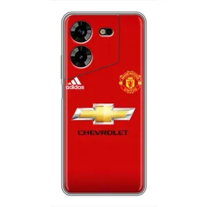 Силиконовые Чехлы принт Футбол на Tecno POVA 5 (LG7n) (Man United)
