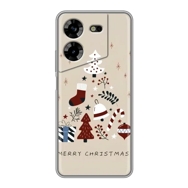 Чехол с рисунком «Merry Christmas» для TECNO POVA 5 (LG7n) Чехол с рисунком «Merry Christmas» для TECNO POVA 5 (LG7n)