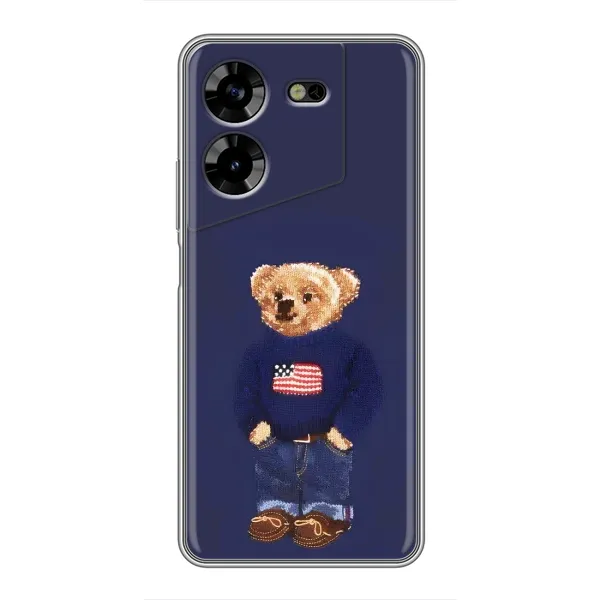 Чохол з малюнком «Мішка USA» для TECNO POVA 5 (LG7n) Чохол з малюнком «Мішка USA» для TECNO POVA 5 (LG7n)